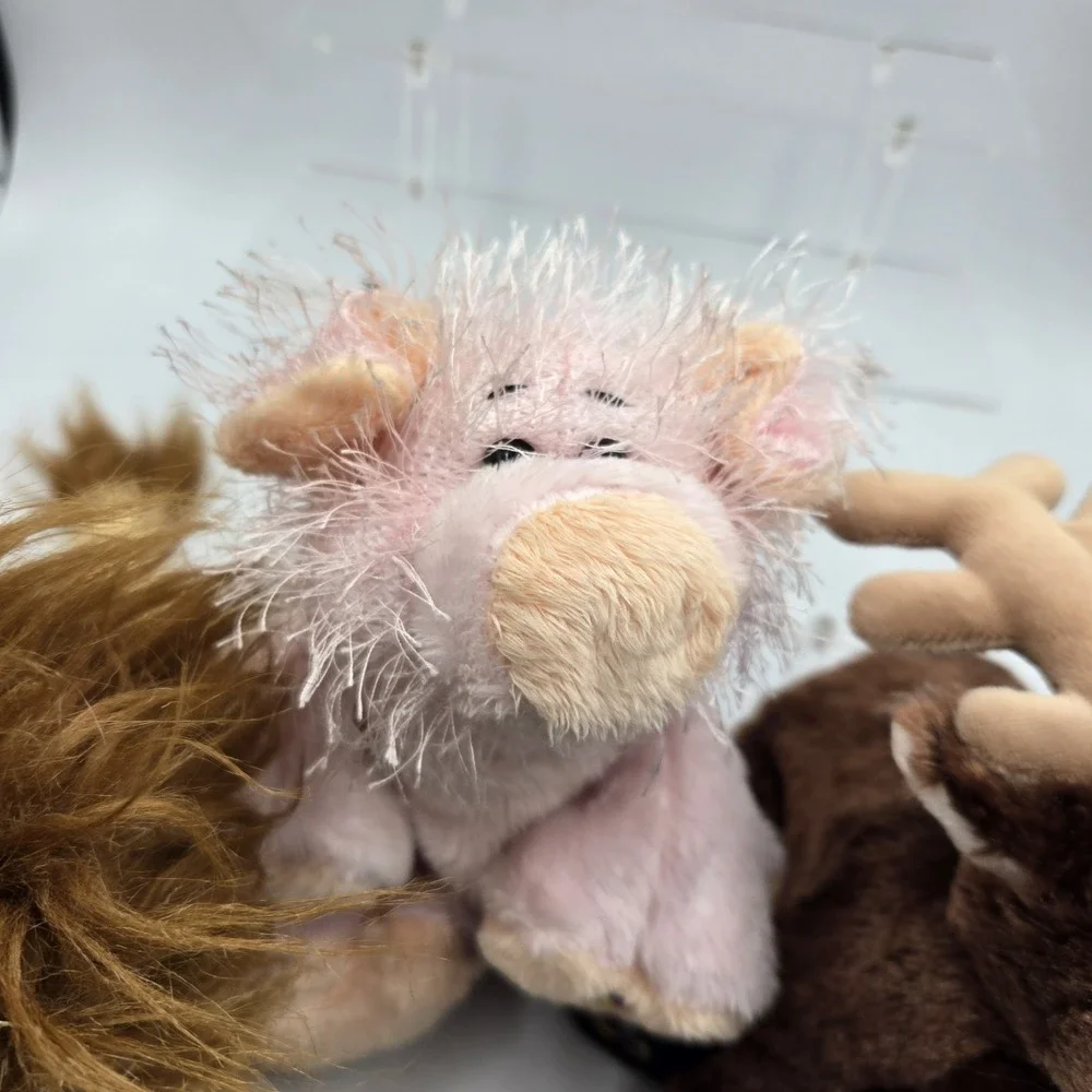 Ganz Webkinz Retired Lot Pig Moose Monkey Lion Stuffed Plush 8